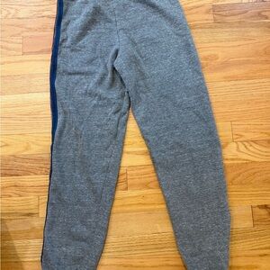 Aviator Nation Gray Joggers with Blue Stripe
